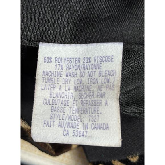 Ell Jay Jacket Womens Medium Black Gold Brown Abstract Pattern Button Up Canada - Picture 4 of 6